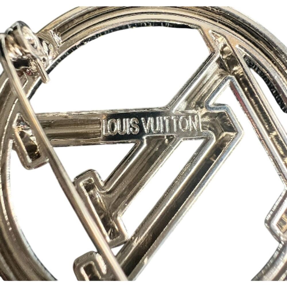 Louis Vuitton Silver Circle LV Monogram Crystal Brooch (LVXX014) - Picture 4 of 4